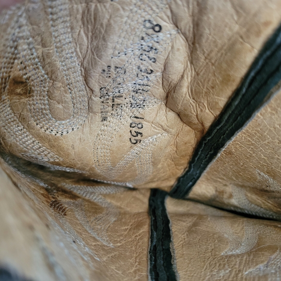 TONY LAMA Vintage Black Western Leather Cowboy Boots Womens Size 8.5 - Picture 8 of 10